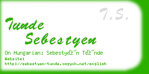 tunde sebestyen business card